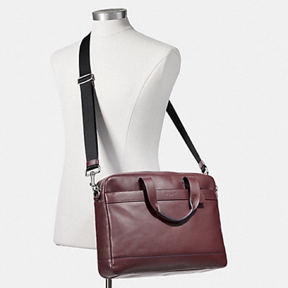 Coach Bags Coach Leather Signature Slim Briefcase Laptop Bag Poshmark